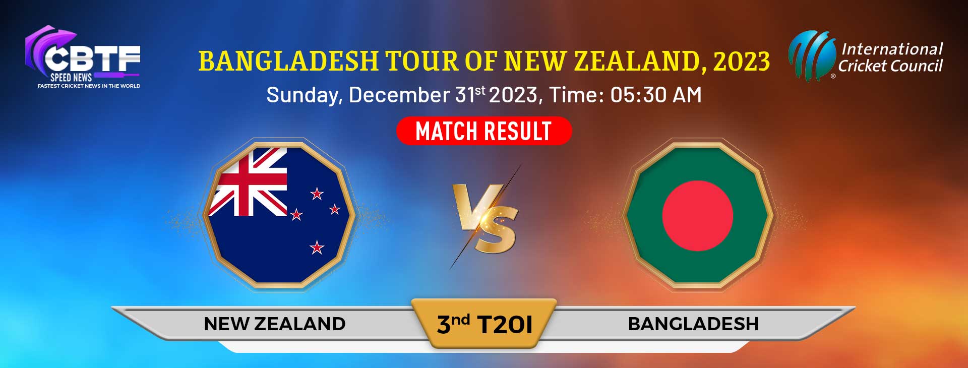 New Zealand vs Bangladesh: New Zealand Won 3rd T20I by 17 Runs According to DLS; Levels Series 1-1
