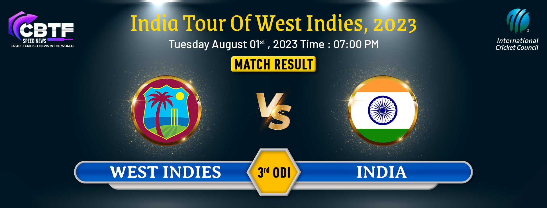 West Indies vs India, 3rd ODI: India Named the Series After Thrashing WI by 200 Runs.