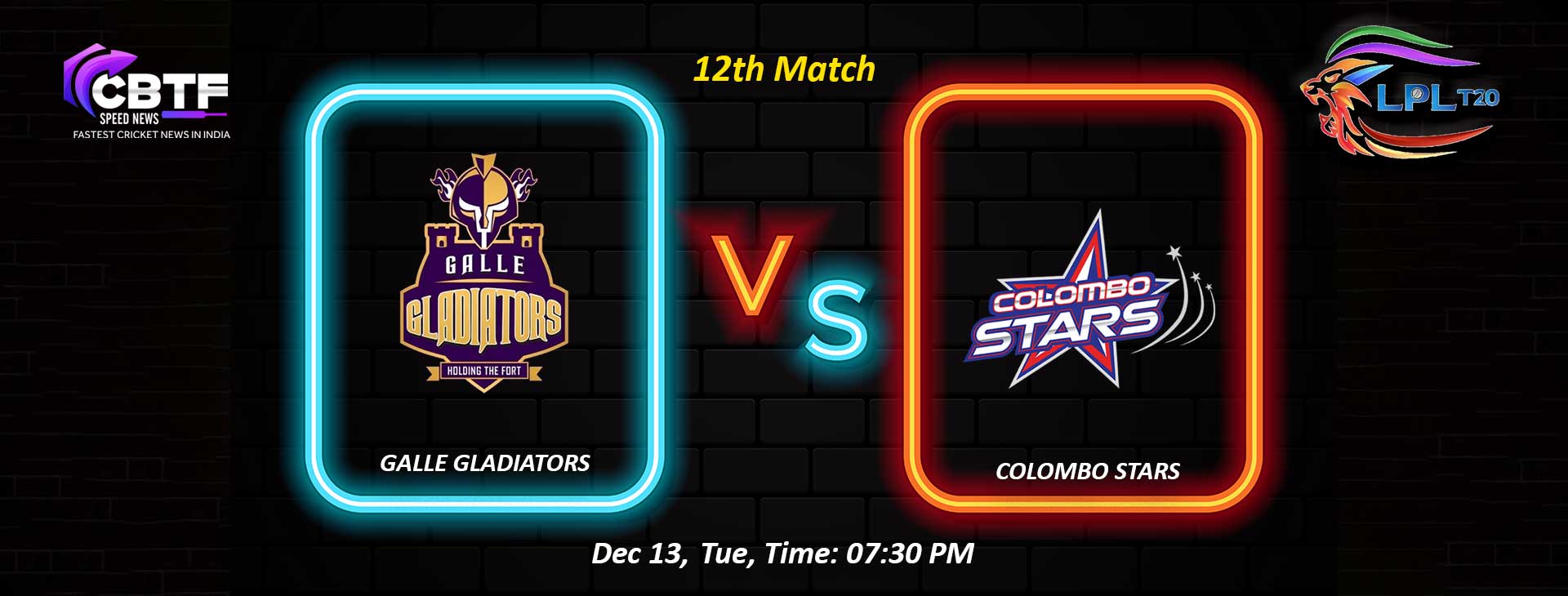 Colombo Stars Defeated Galle Gladiators by 2 Wickets