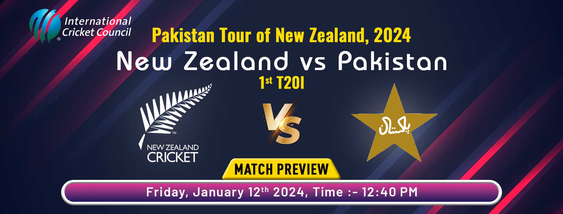 Pakistan Tour of New Zealand 2024: NZ vs Pak 1st T20I Match Preview