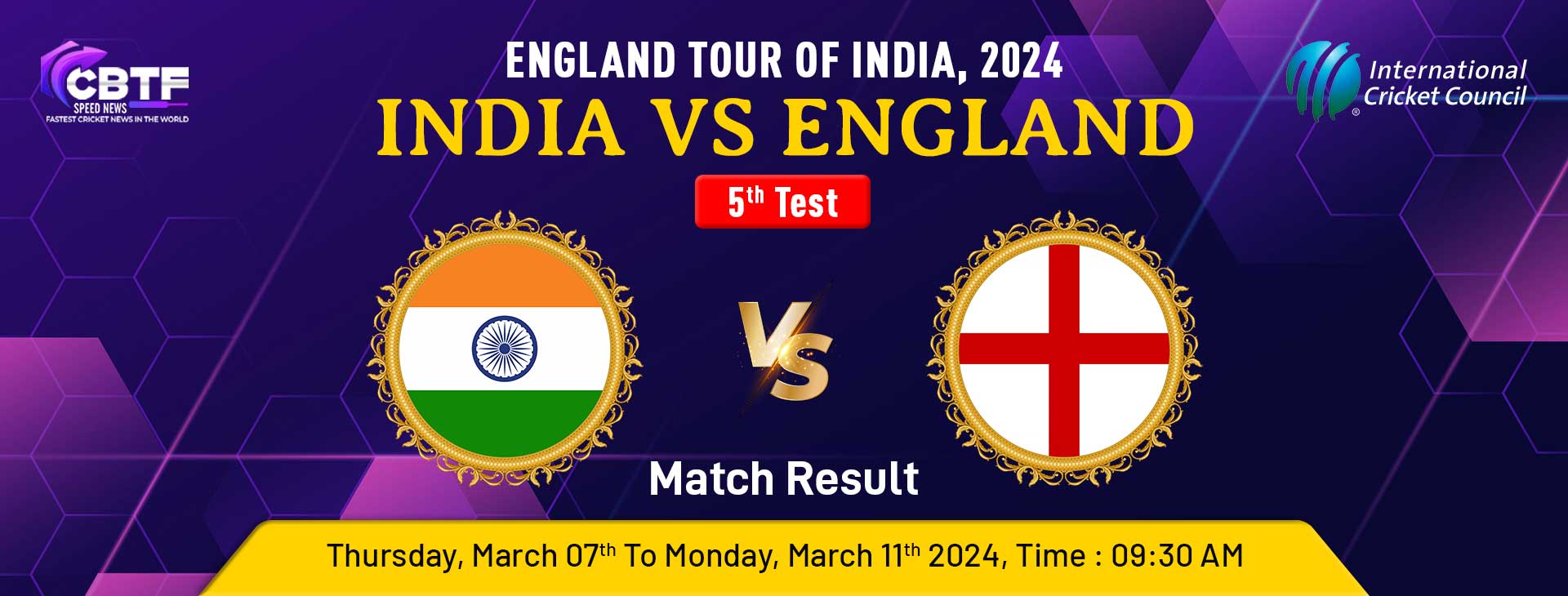 England tour of India, 2024, India vs England, 5th Test, Day 5, Match Result, India Won By an Innings and 64 Runs