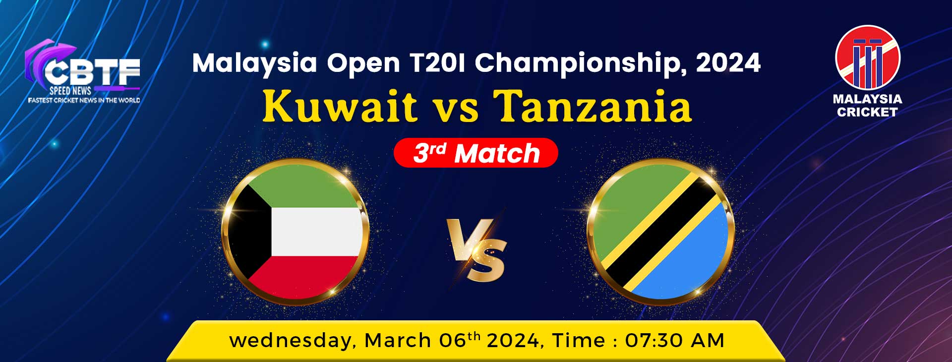 Malaysia Open T20I Championship, 2024, Kuwait vs Tanzania, 3rd Match, Kuwait Won By 5 Wickets