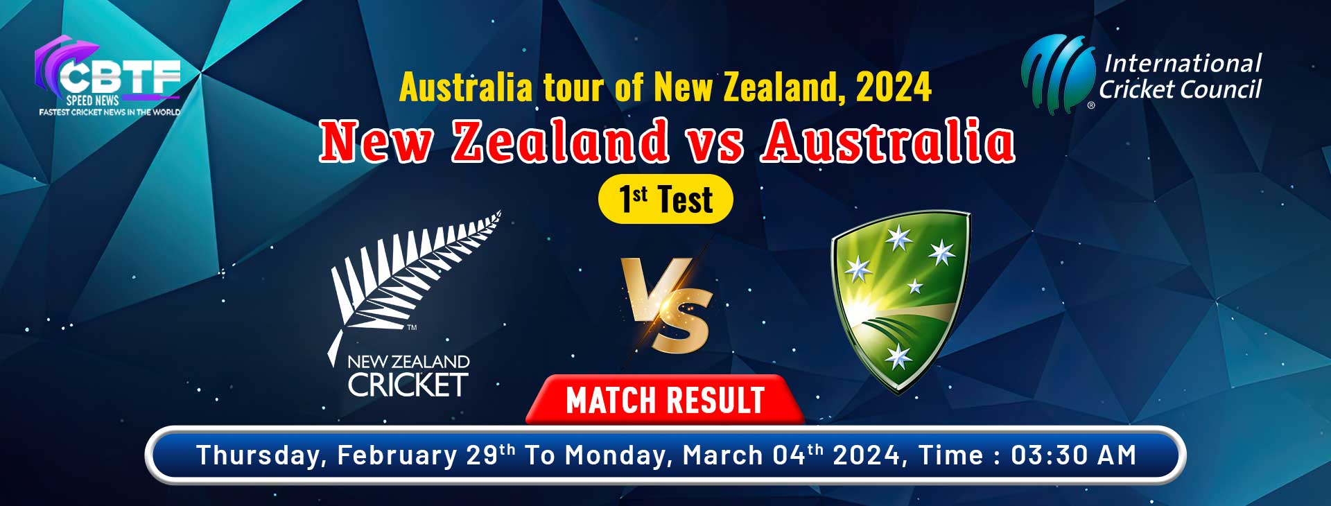 Australia tour of New Zealand, 2024, New Zealand vs Australia, 1st Test, Match Result, Australia Won By 172 Runs