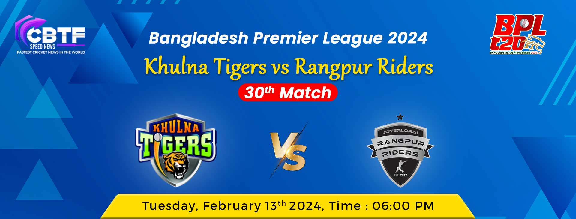 Bangladesh Premier League 2024, Khulna Tigers vs Rangpur Riders, 30th Match, Rangpur Won By 78 Runs