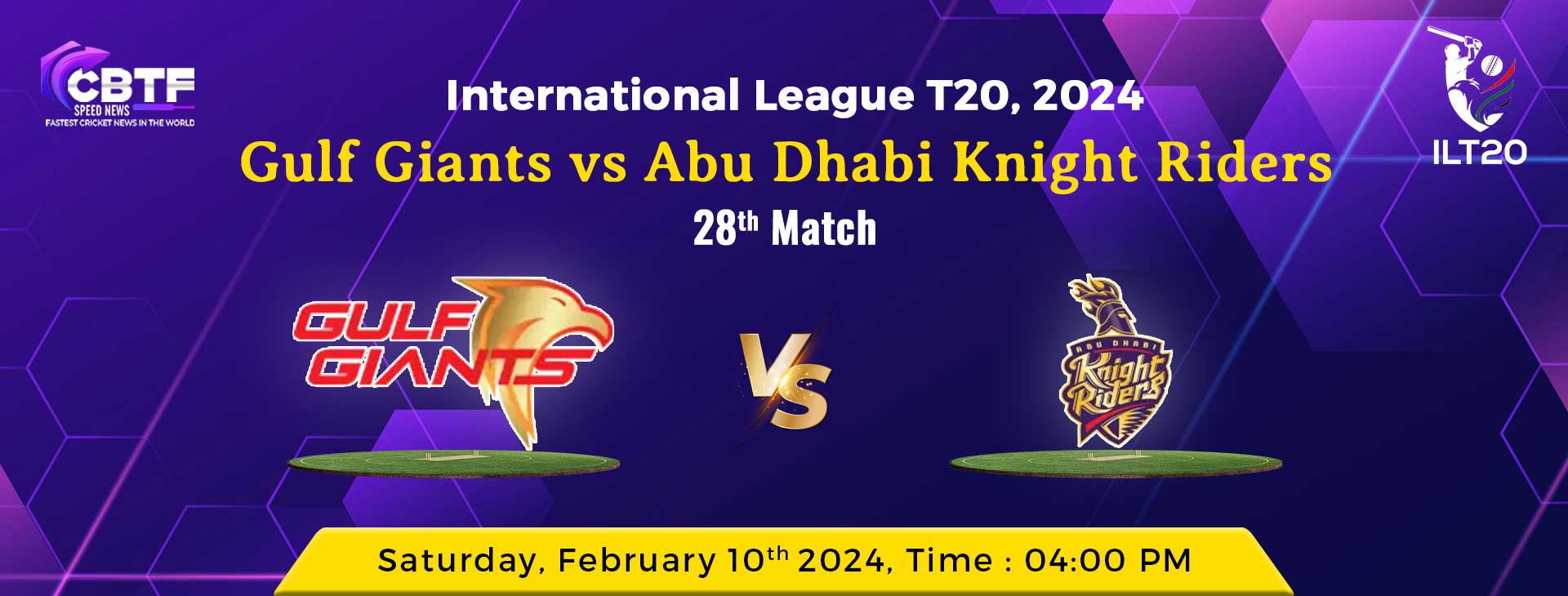 International League T20, 2024, Gulf Giants vs Abu Dhabi Knight Riders, 28th Match, Giants Won By 3 Runs