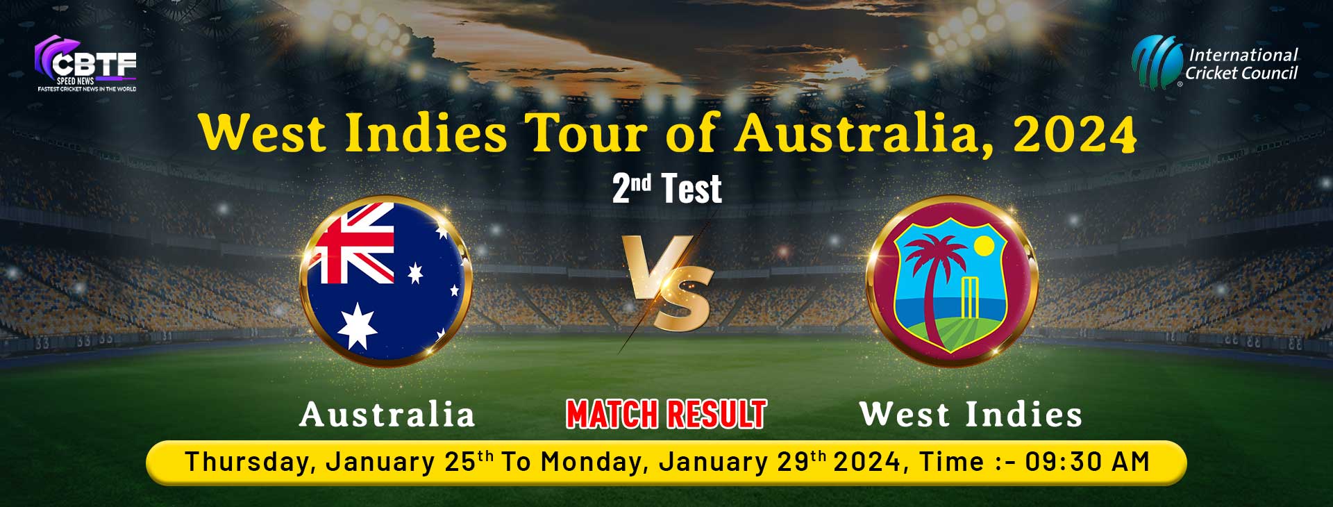 West Indies Tour of Australia, 2024, 2nd Test, West Indies Won By 8 Runs