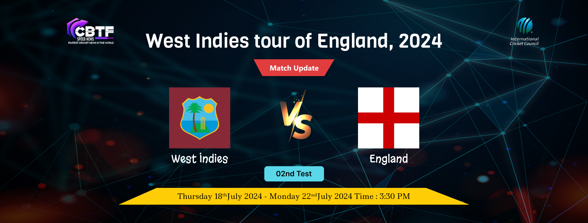 West Indies tour of England, 2024, England vs West Indies, 2nd Test, Day 1, Match Update, West Indies Chose To Field.