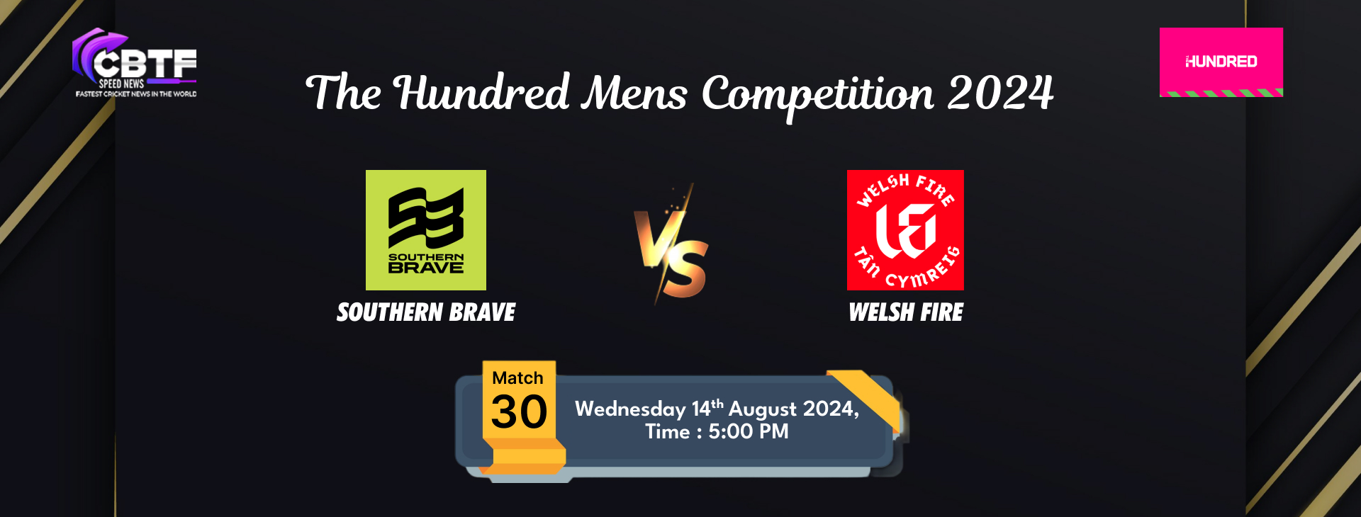 The Hundred Mens Competition 2024, Southern Brave vs Welsh Fire, 30th Match, No Result