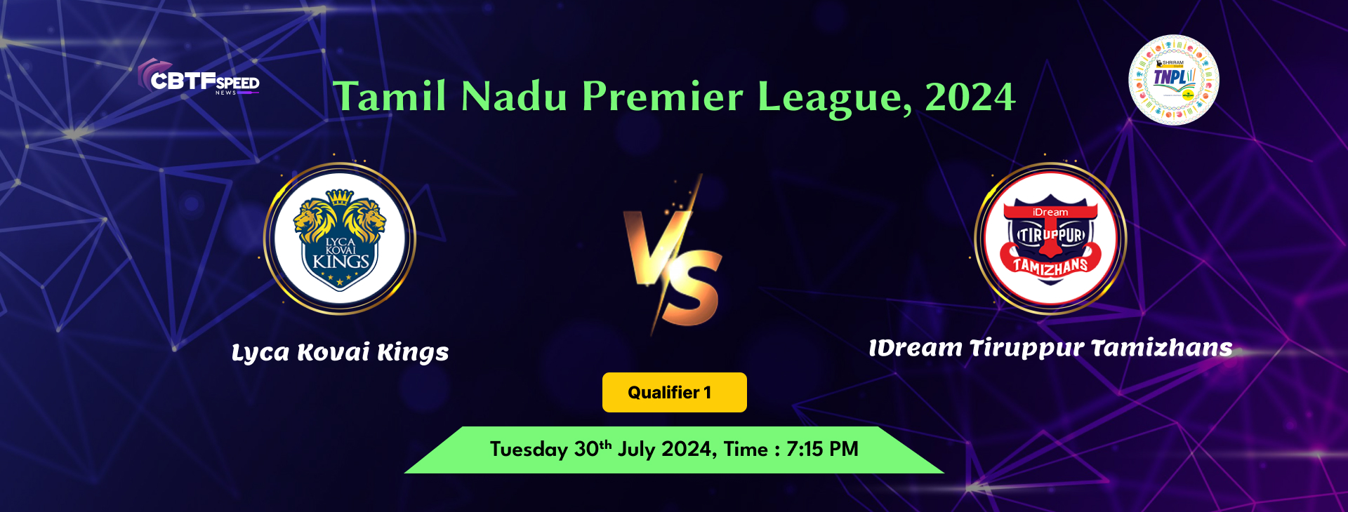 Tamil Nadu Premier League 2024, IDream Tiruppur Tamizhans vs Lyca Kovai Kings, Qualifier 1, Lyca Kovai Kings Won By 7 Wickets