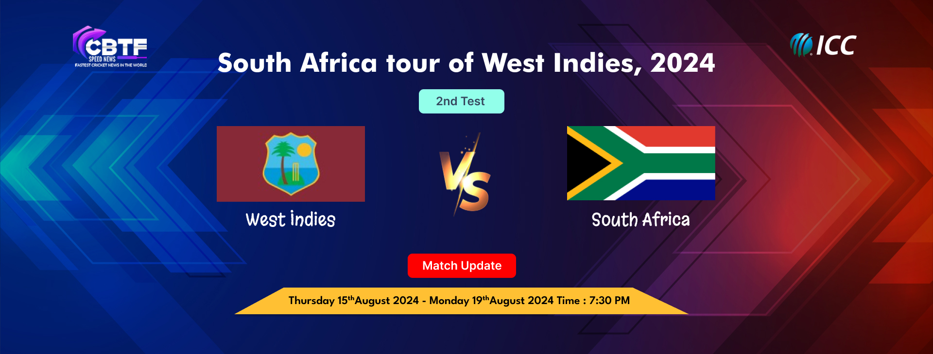 South Africa tour of West Indies, 2024 West Indies vs South Africa, 2nd Test, Day 1, Match Update, West Indies Trail By 63 Runs