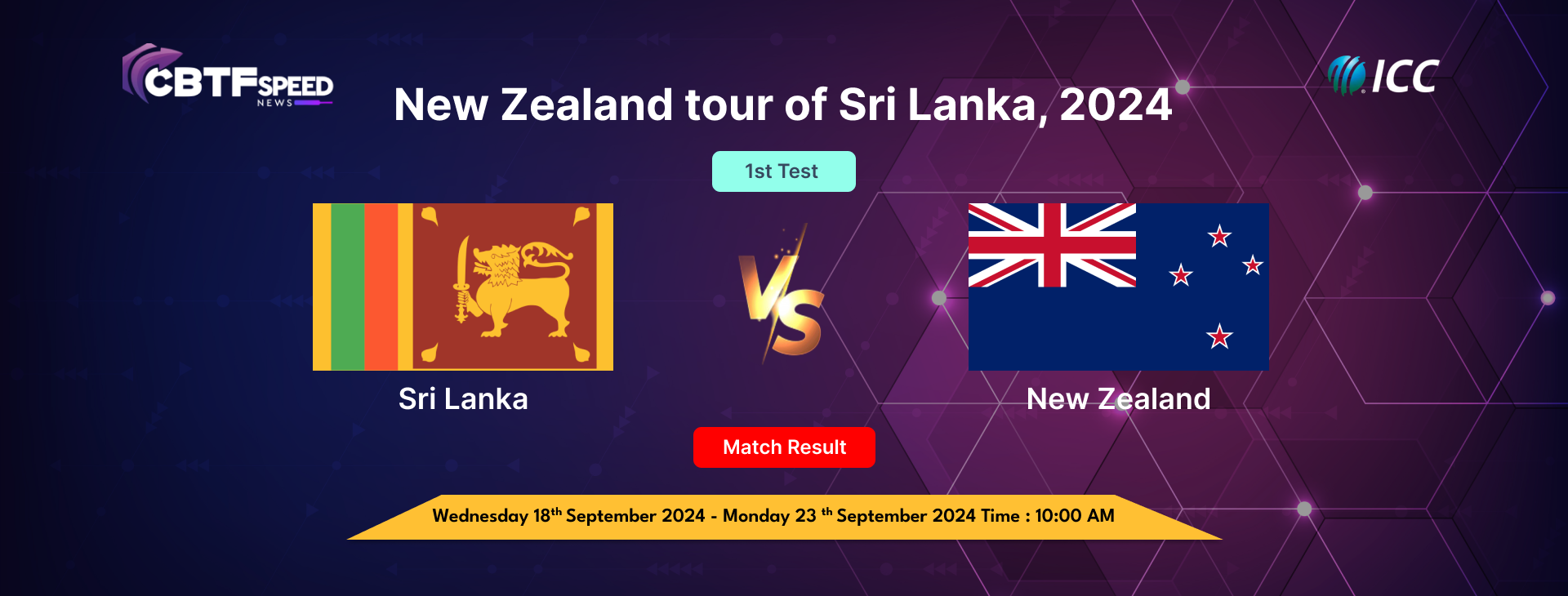 New Zealand tour of Sri Lanka, 2024, Sri Lanka vs New Zealand, 1st Test, Day 5, Match Result, Sri Lanka Won By 63 Runs
