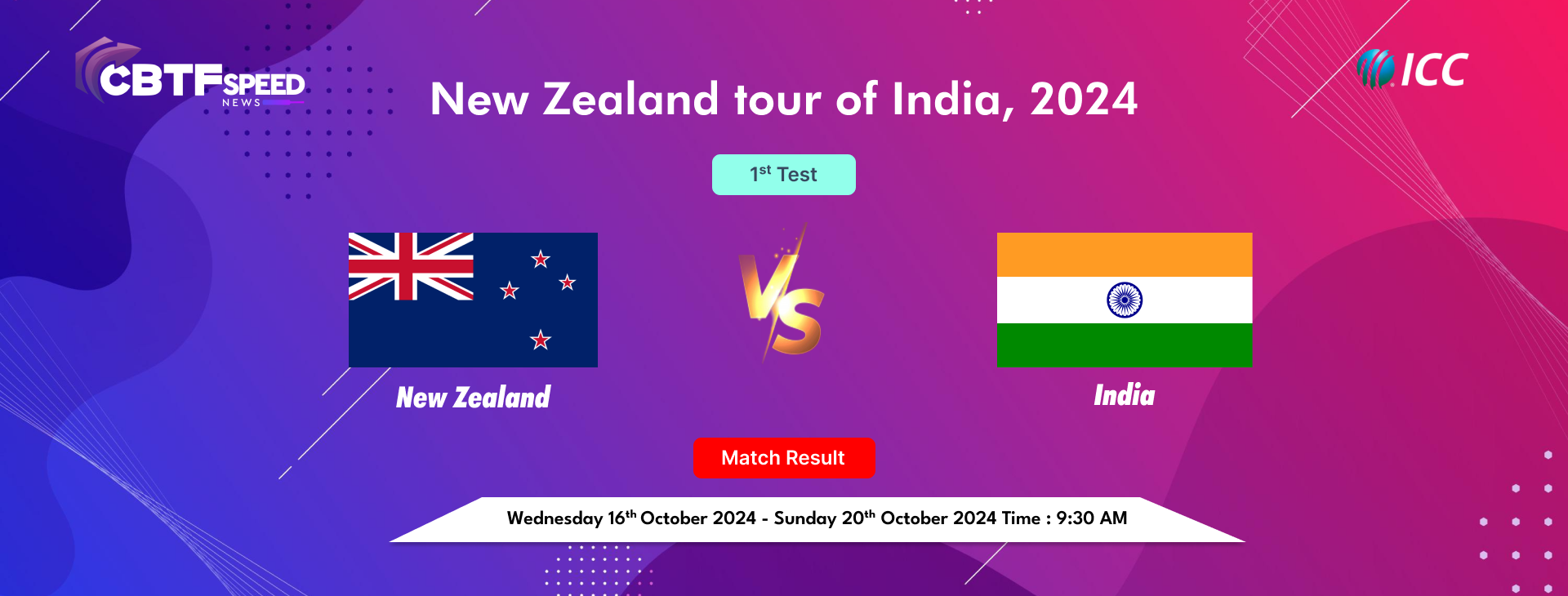 New Zealand tour of India, 2024, India vs New Zealand, 1st Test, Day 5, Match Result,  New Zealand Won By 8 Wickets