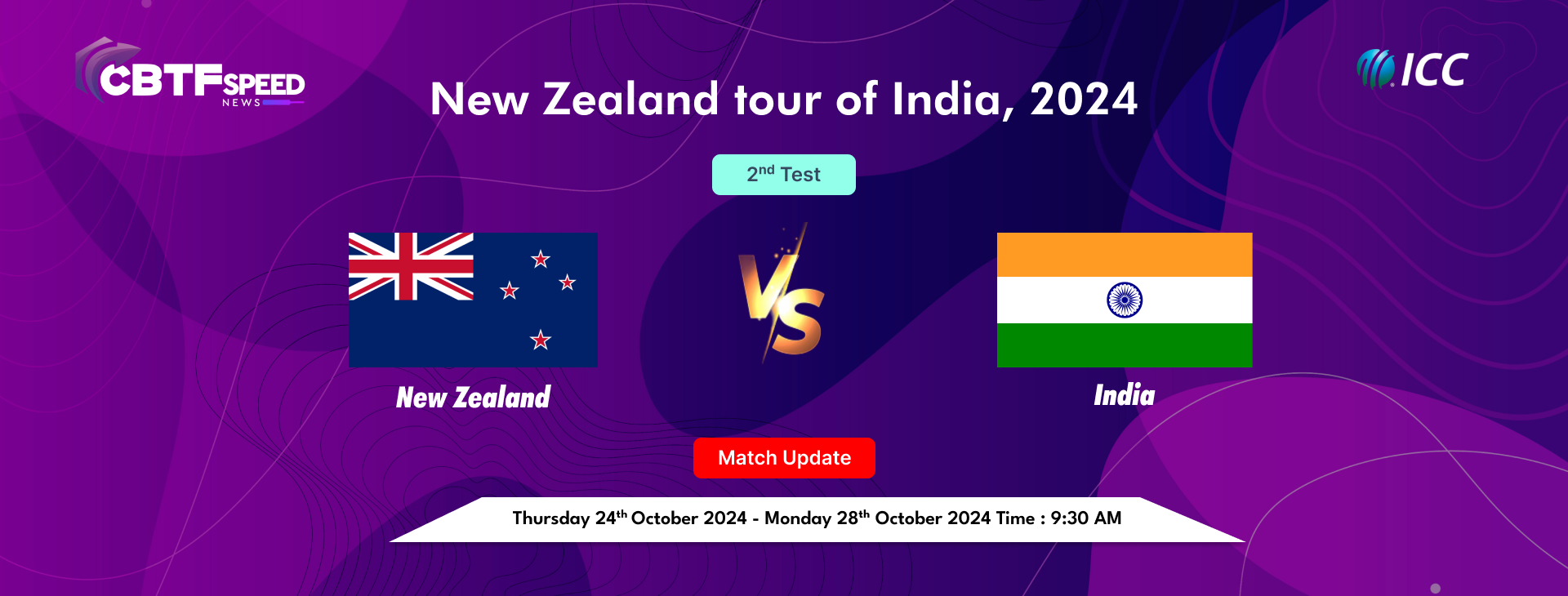 New Zealand tour of India, 2024, India vs New Zealand, 2nd Test, Day 2, Match Update