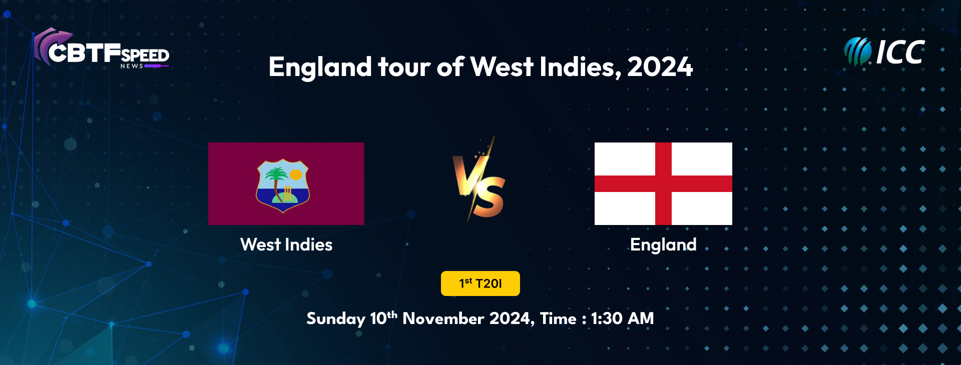 England tour of West Indies, 2024, West Indies vs England, 1st T20I, England Won By 8 Wickets