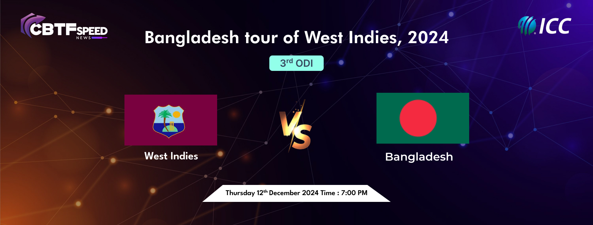 Bangladesh tour of West Indies, 2024, West Indies vs Bangladesh, 3rd ODI, West Indies Won By 4 Wickets