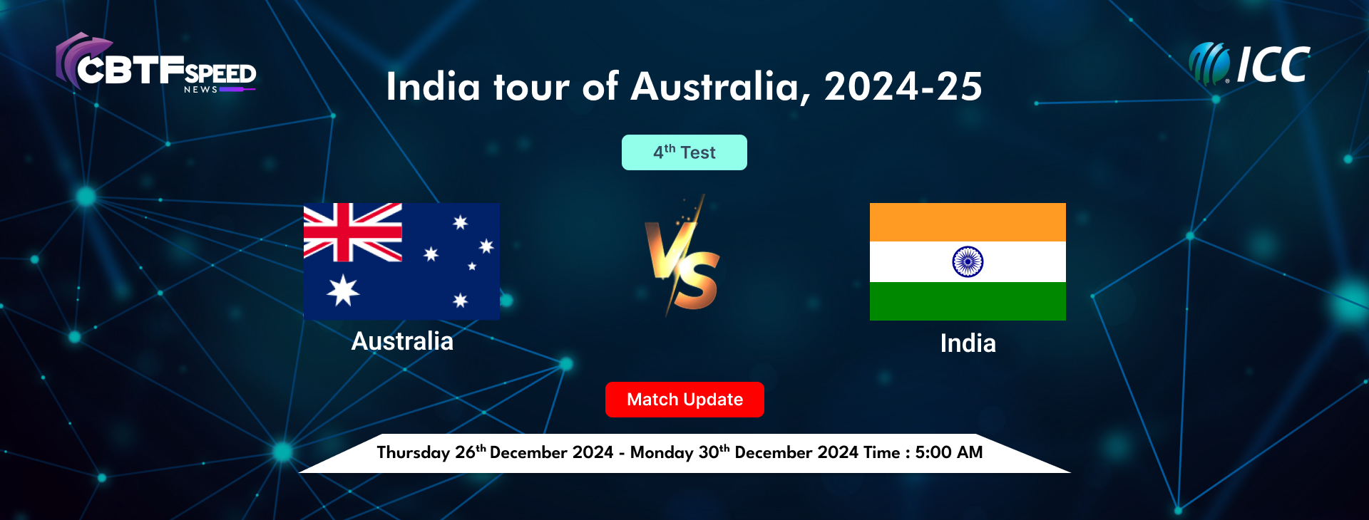India tour of Australia, 2024-25, Australia vs India, 4th Test, Day 1, Match Update, Australia Chose to Bat