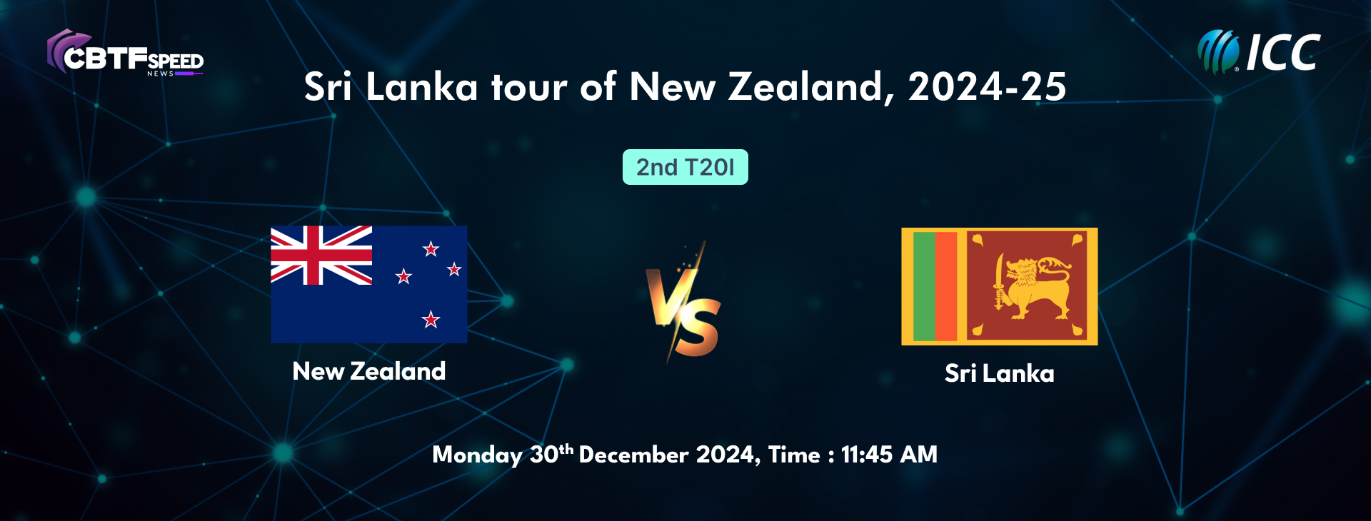 Sri Lanka tour of New Zealand, 2024-25, New Zealand vs Sri Lanka, 2nd T20I, New Zealand Won By 45 Runs