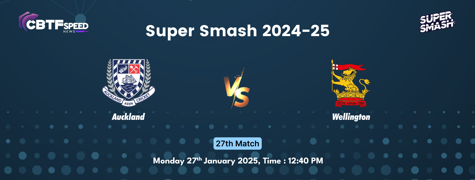 Super Smash 2024-25, Auckland vs Wellington, 27th Match, Wellington Won By 6 Wickets