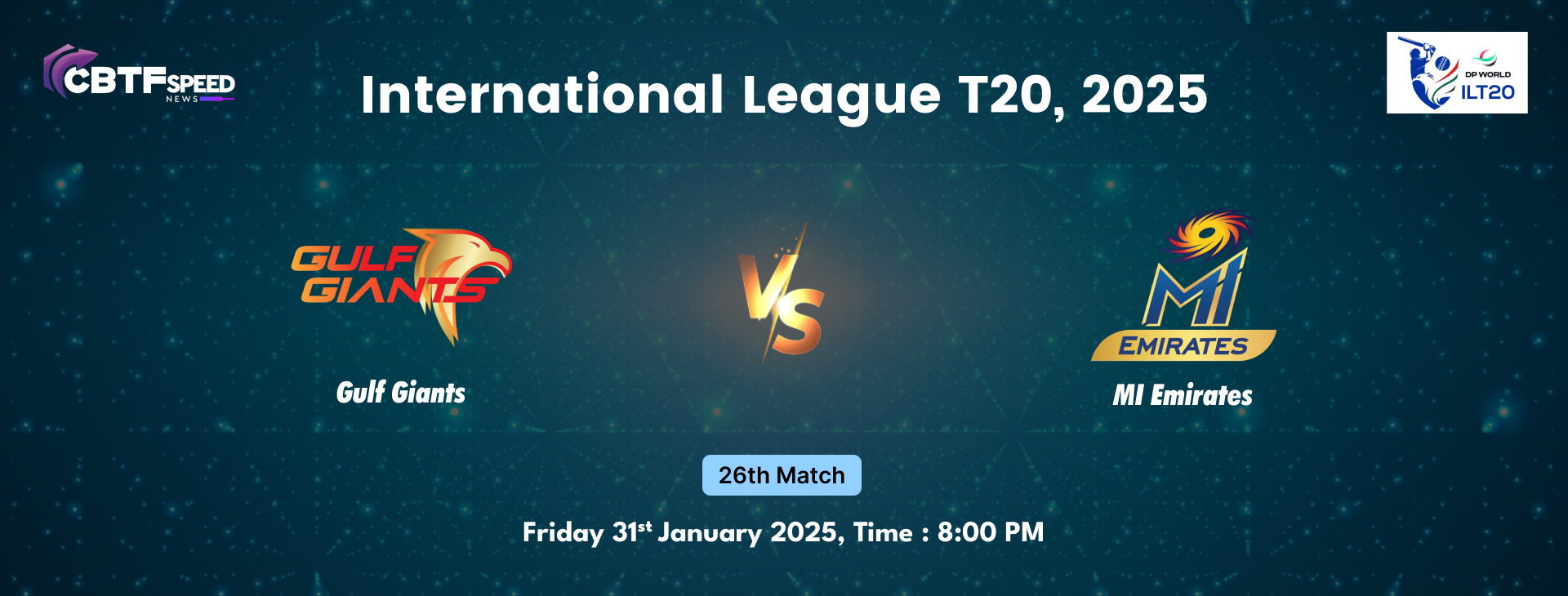 International League T20, 2025, Gulf Giants vs MI Emirates, 26th Match, MI Emirates Won By 5 Wickets