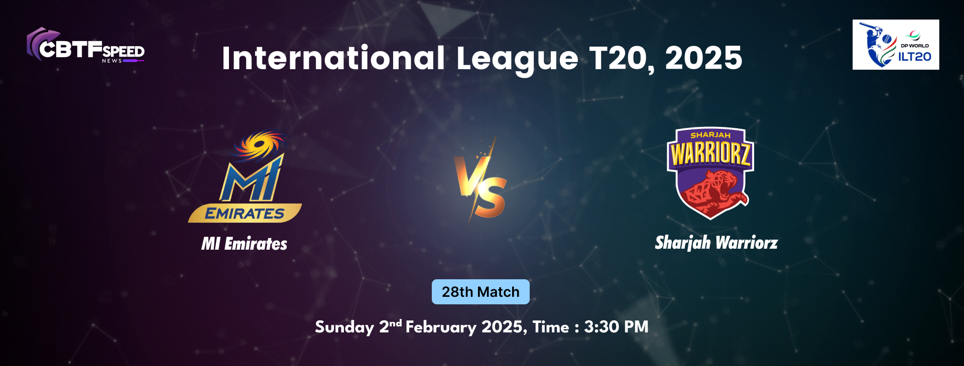 International League T20, 2025, MI Emirates vs Sharjah Warriorz, 28th Match, Sharjah Warriorz Won By 8 Wickets