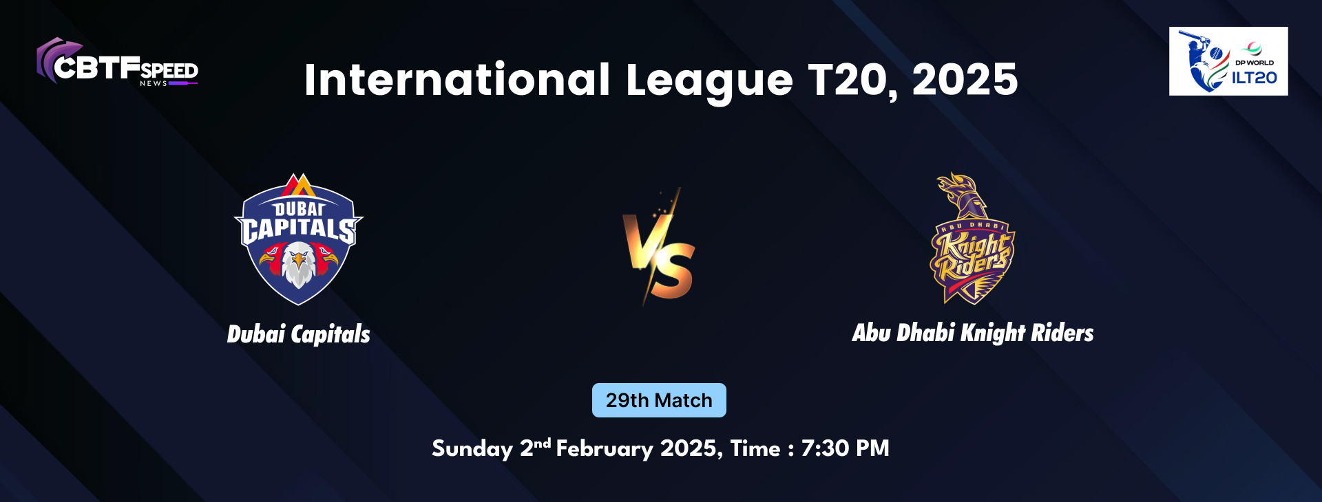 International League T20, 2025, Dubai Capitals vs Abu Dhabi Knight Riders, 29th Match, Dubai Capitals won By 26 Runs