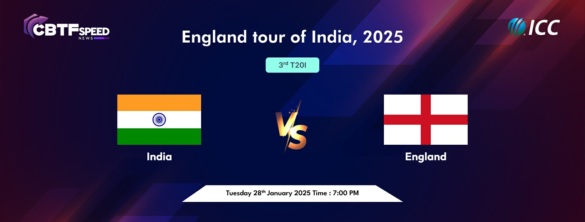 England tour of India, 2025, India vs England, 3rd T20I, England Won By 26 Runs