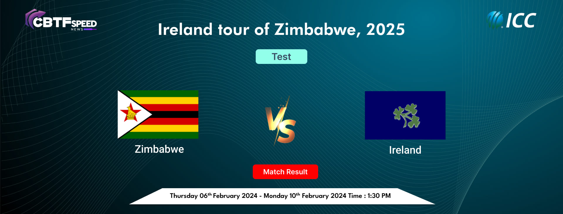 Ireland tour of Zimbabwe, 2025, Zimbabwe vs Ireland, Only Test, Day 5, Match Result, Ireland Won By 63 Runs