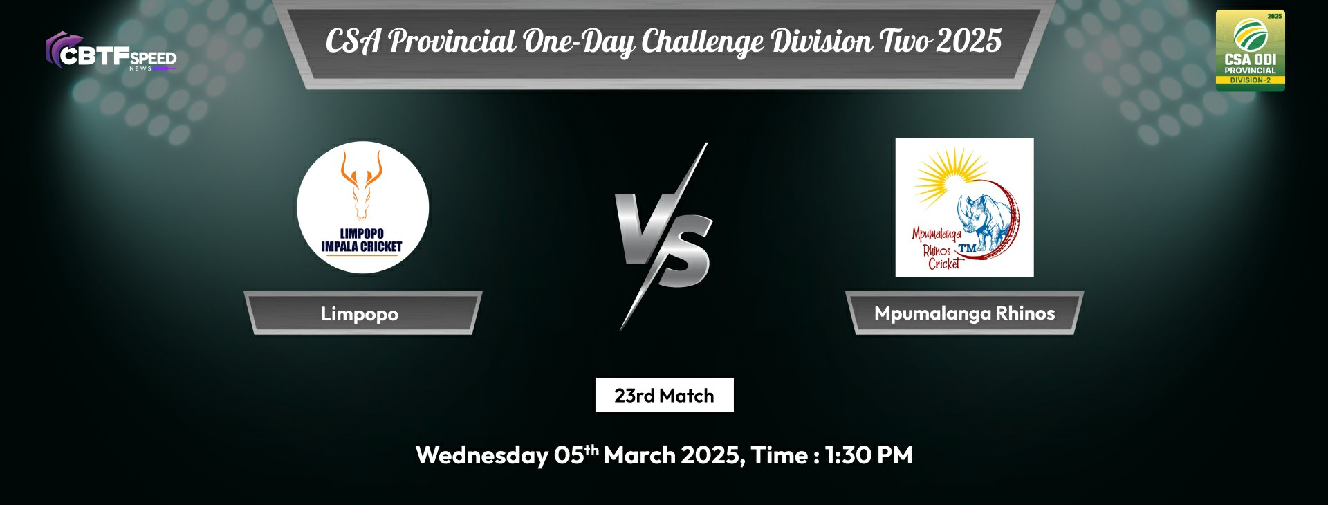 CSA Provincial One-Day Challenge Division Two 2025, Limpopo vs Mpumalanga Rhinos, 23rd Match, Mpumalanga Rhinos Won By 7 Wickets