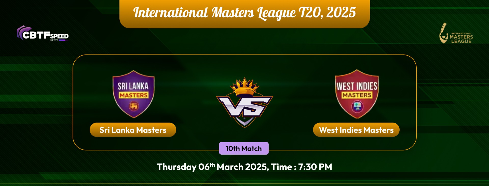 International Masters League T20, 2025, Sri Lanka Masters vs West Indies Masters, 10th Match, Sri Lanka Masters Won By 21 Runs