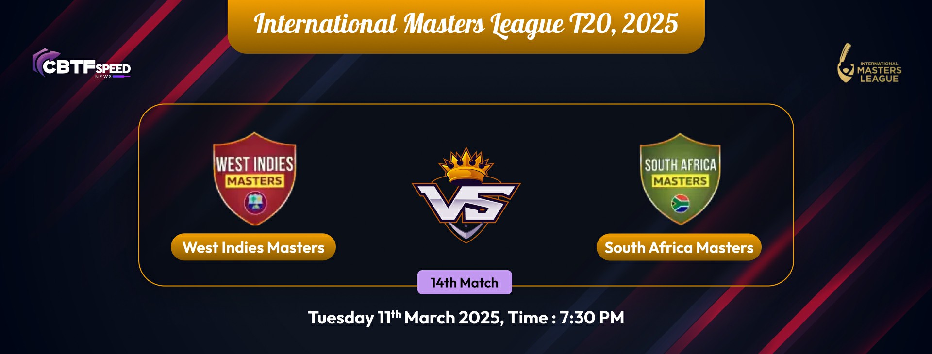 International Masters League T20, 2025, West Indies Masters vs South Africa Masters, 14th Match, West Indies Masters Won By 29 Runs