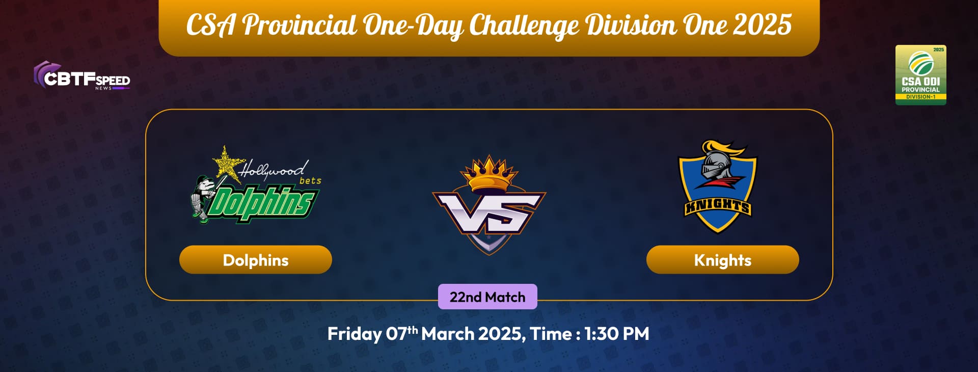 CSA Provincial One-Day Challenge Division One 2025, Dolphins vs Knights, 22nd Match, Dolphins Won By 5 Wickets