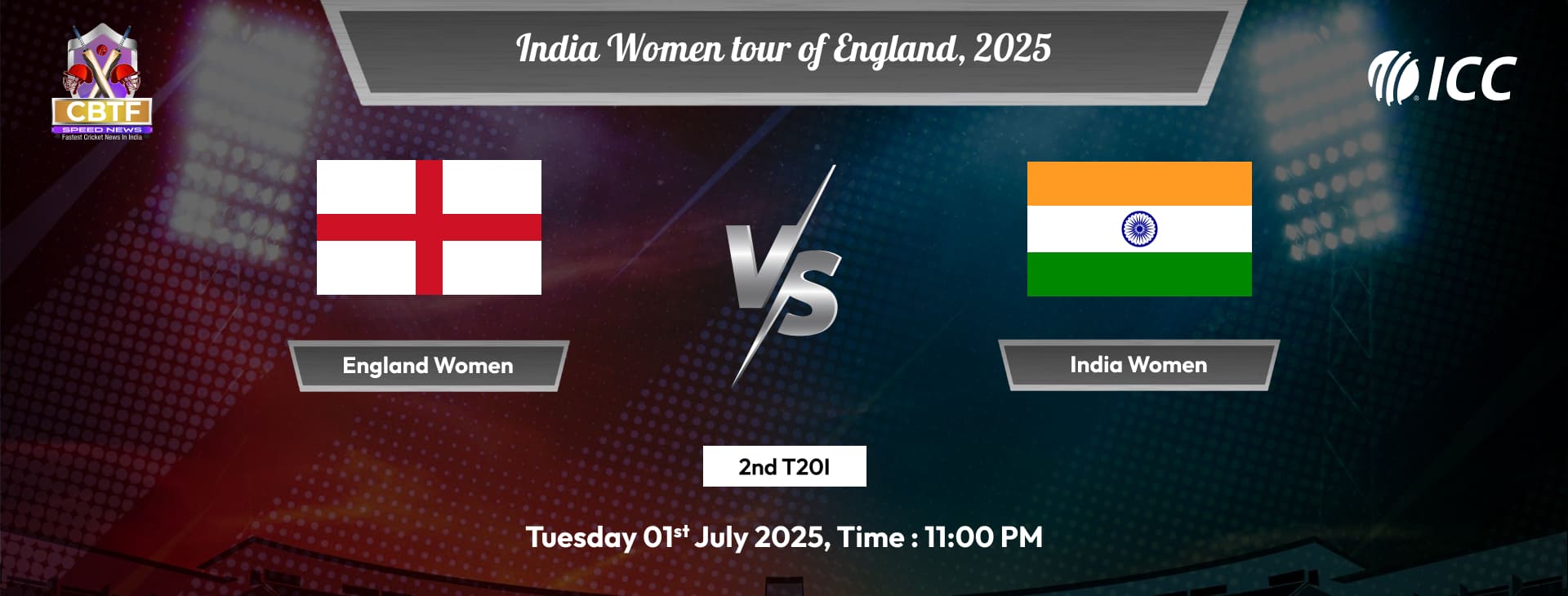India Women tour of England, 2025, England Women vs India Women, 2nd T20I, India Women Won By 24 Runs