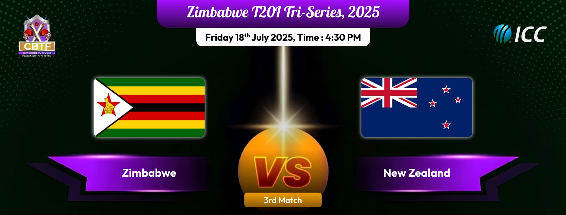 Zimbabwe T20I Tri-Series, 2025, Zimbabwe vs New Zealand, 3rd Match, New Zealand Won By 8 Wickets