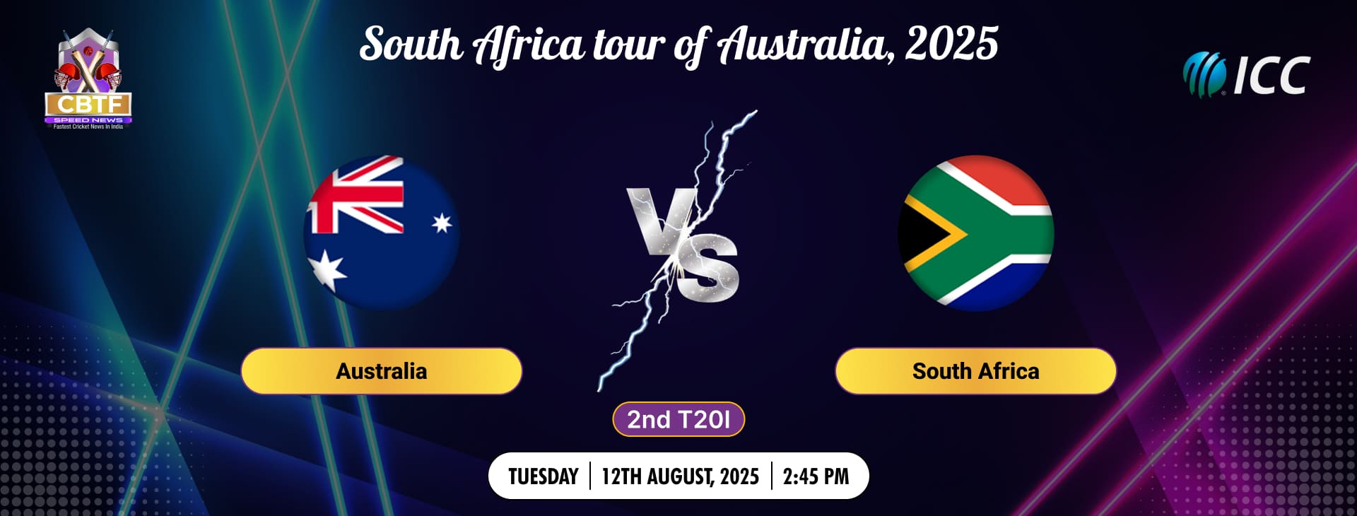South Africa tour of Australia, 2025, Australia vs South Africa, 2nd T20I, South Africa Won By 53 Runs