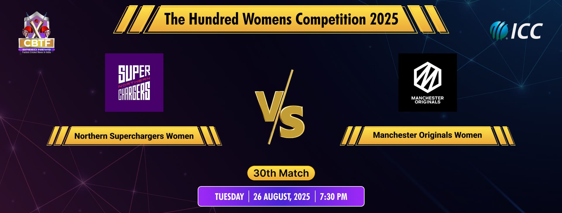 The Hundred Womens Competition 2025, Northern Superchargers Women vs Manchester Originals Women, 30th Match, Northern Superchargers Women Won By 8 Wickets