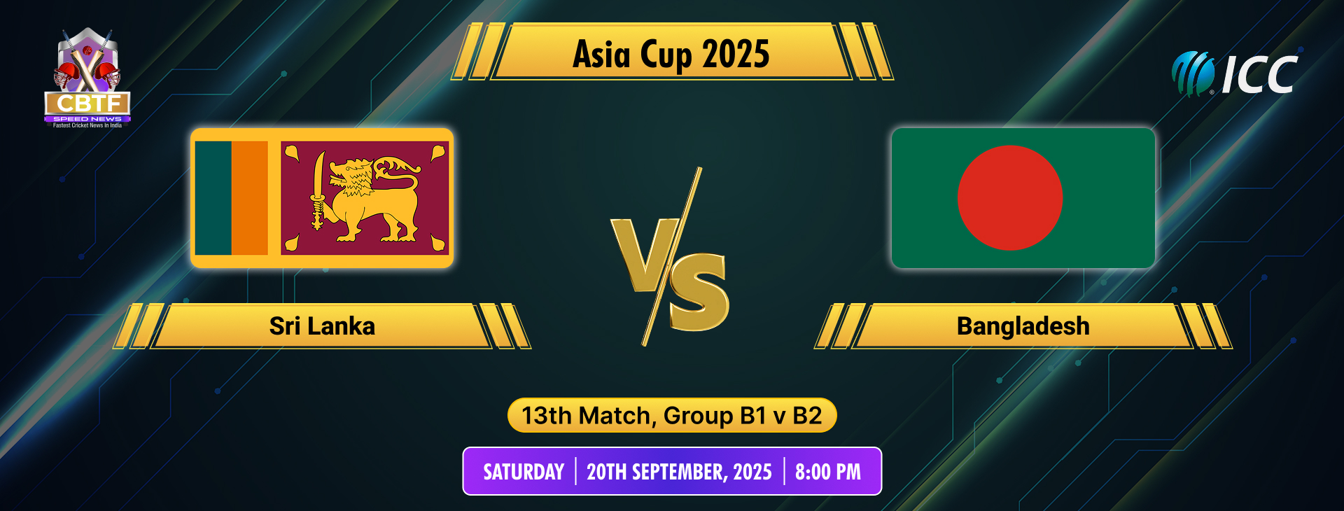 Asia Cup 2025, Sri Lanka vs Bangladesh, Super Fours, (B1 v B2) 13th Match, Bangladesh Won By 4 Wickets
