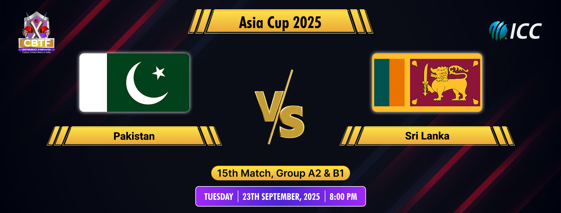 Sri Lanka vs Pakistan, Super Fours, 15th Match (A2 v B1), Pakistan Won By 5 Wickets