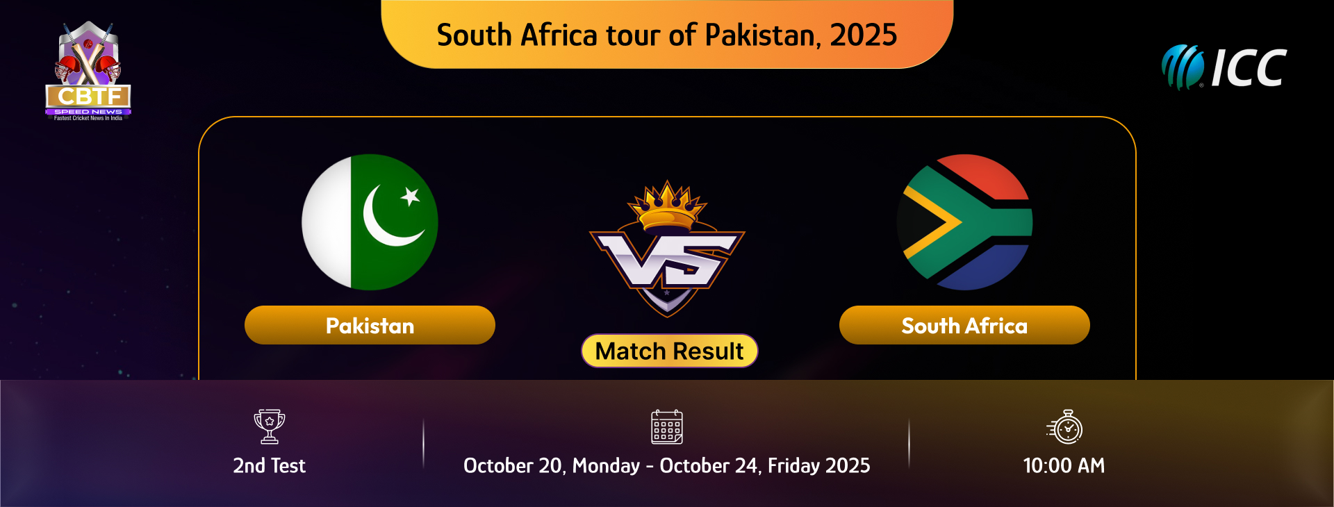 South Africa tour of Pakistan, 2025, Pakistan vs South Africa, 2nd Test, Day 4, Match Result, South Africa Won By 8 Wickets