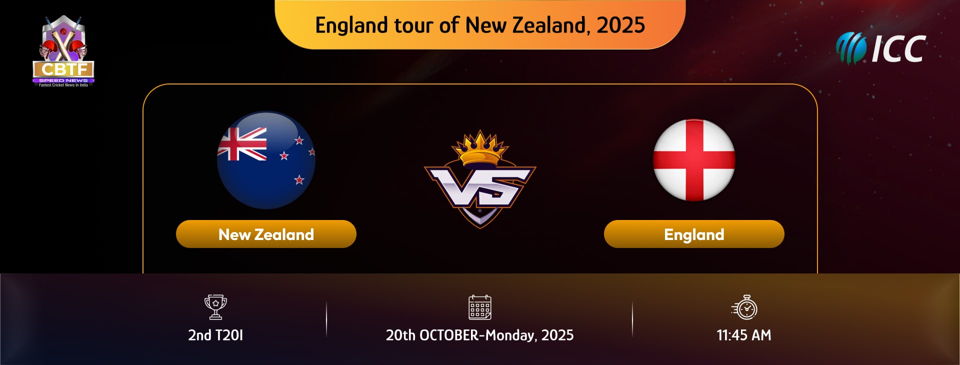 England tour of New Zealand, 2025, New Zealand vs England, 2nd T20I, England Won By 65 Runs