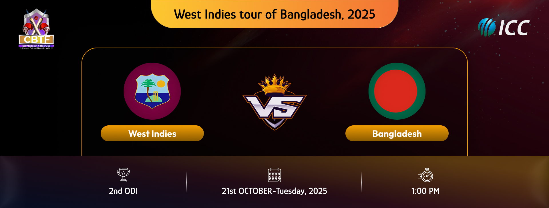 West Indies tour of Bangladesh, 2025, Bangladesh vs West Indies, 2nd ODI, Match Tied (West Indies Won the Super Over)