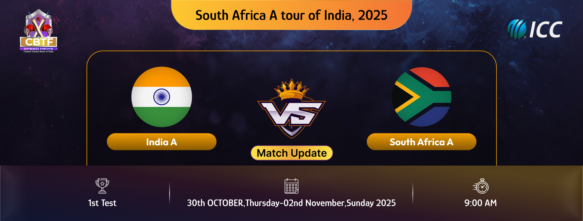 South Africa A tour of India, 2025, South Africa A vs India A, 1st Test, Day 2, Match Update, India Trail By 140 Runs