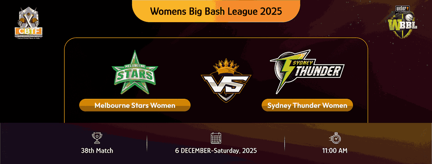 Womens Big Bash League 2025, Melbourne Stars Women vs Sydney Thunder Women, 38th Match, Sydney Thunder Women Won By 9 Wickets