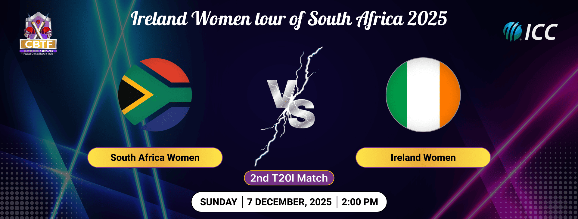 Ireland Women tour of South Africa 2025, South Africa Women vs Ireland Women, 2nd T20I, South Africa  Women Won By 65 Runs
