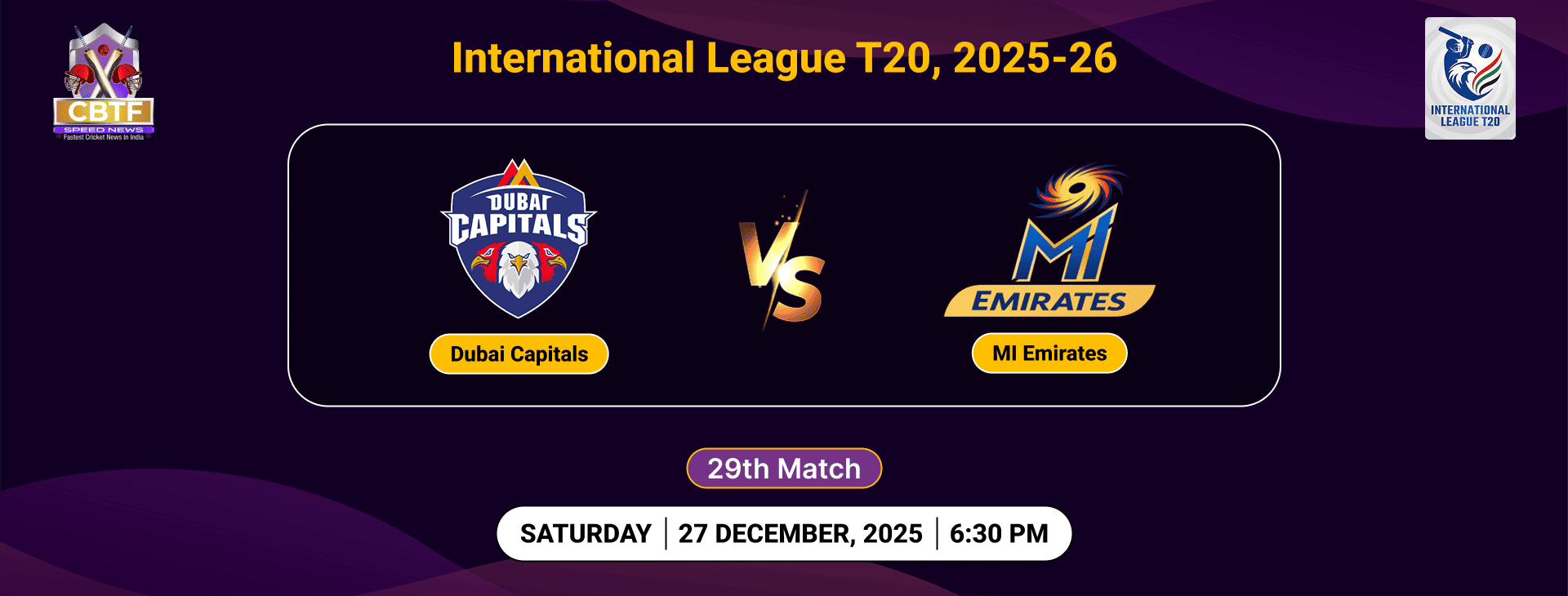 International League T20, 2025-26, Mi Emirates vs Dubai Capitals, 29th Match, MI Emirates Won By 8 Wickets