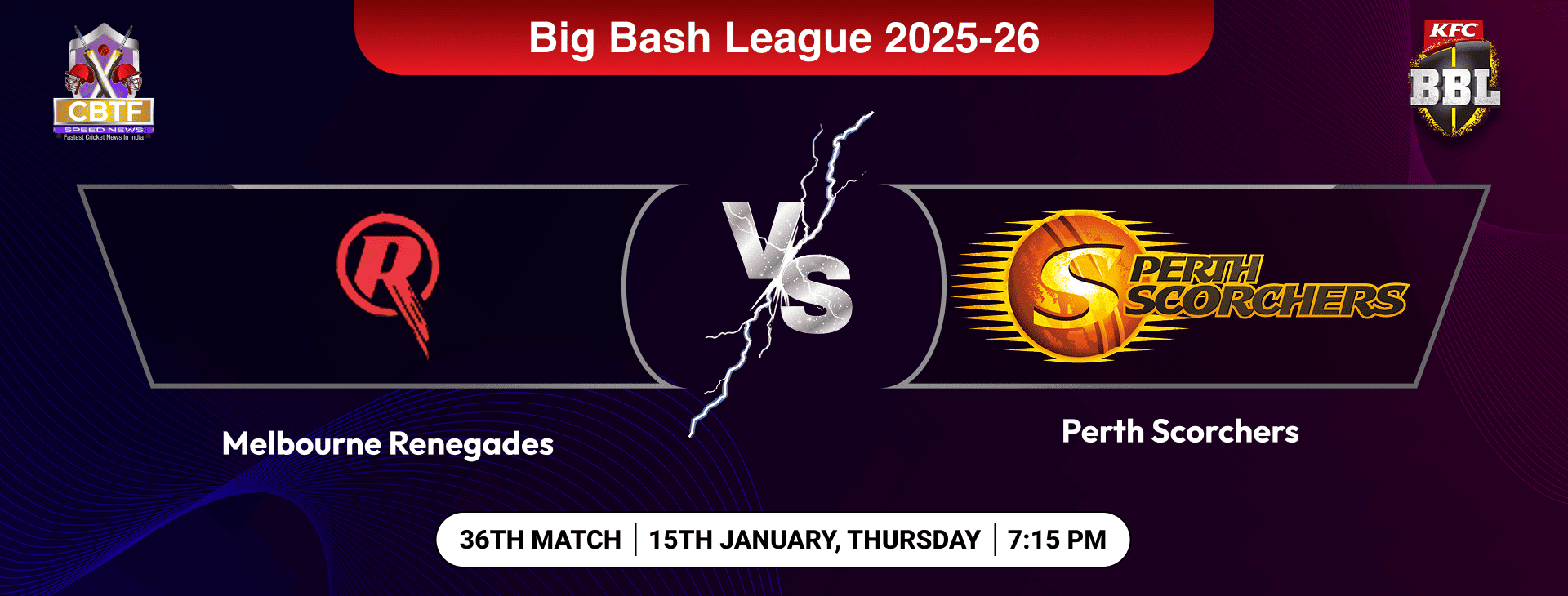 Big Bash League 2025-26, Melbourne Renegades vs Perth Scorchers, 36th Match, Perth  Scorchers Won By 50 Runs