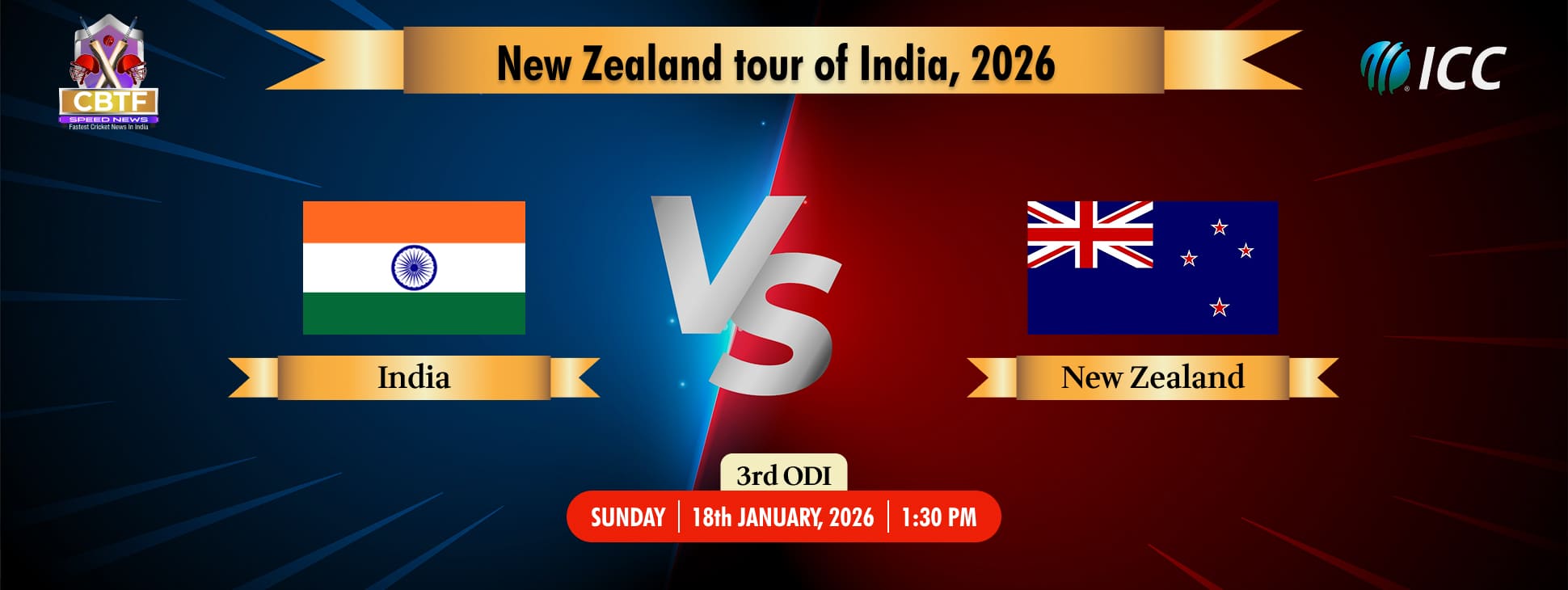 New Zealand tour of India, 2026, India vs New Zealand, 3rd ODI, New Zealand Won By 41 Runs