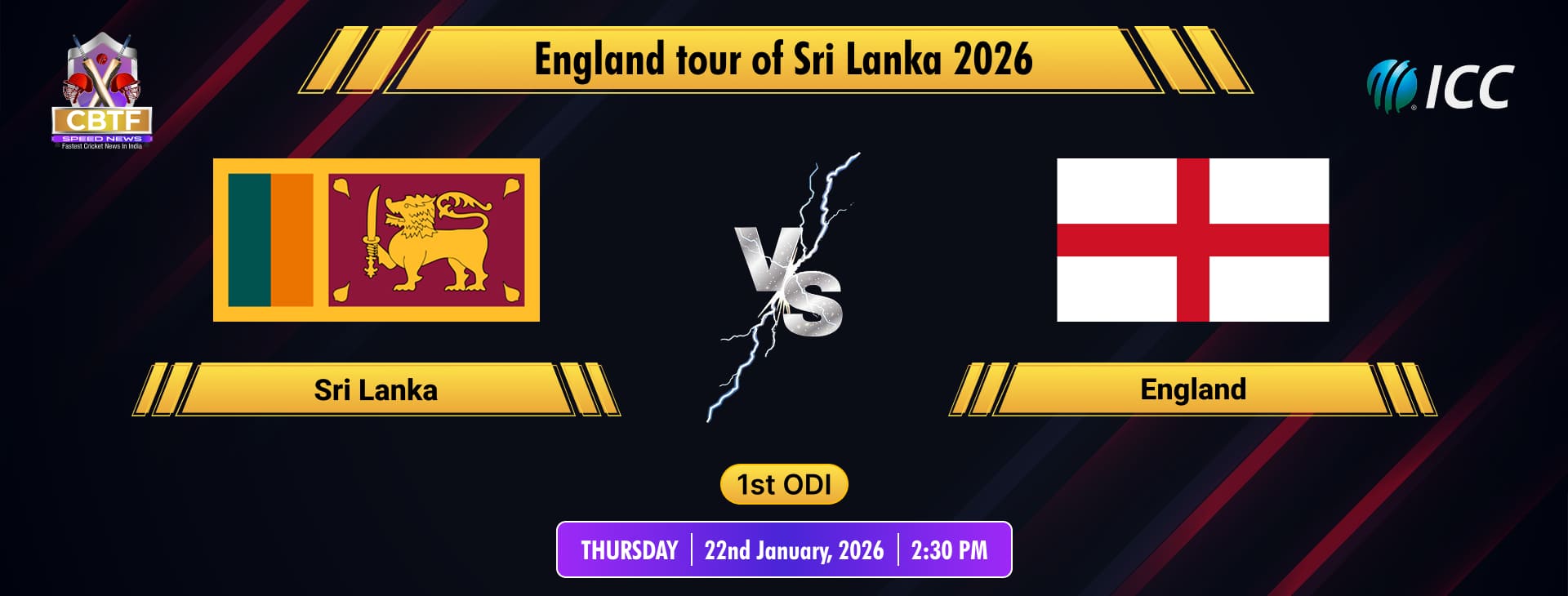 England tour of Sri Lanka 2026, Sri Lanka vs England, 1st ODI, Sri Lanka Won By 19 Runs