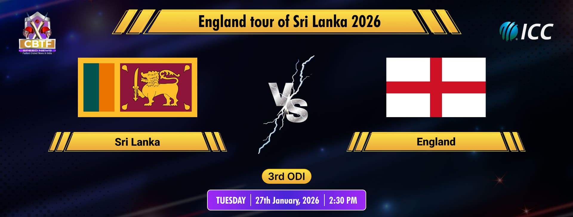 England tour of Sri Lanka 2026, Sri Lanka vs England, 3rd ODI, England Won By 53 Runs