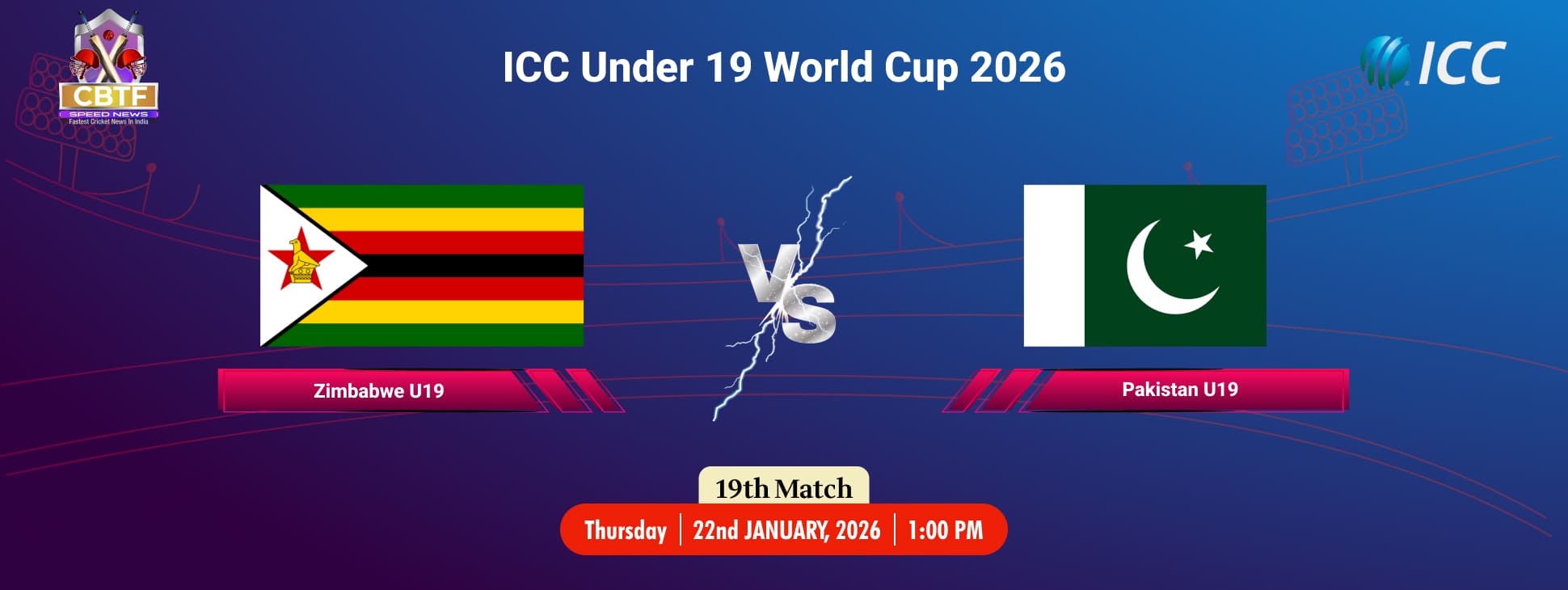ICC Under 19 World Cup 2026, Zimbabwe U19 vs Pakistan U19, 19th Match, Group B, Pakistan Under-19 Won By 8 Wickets