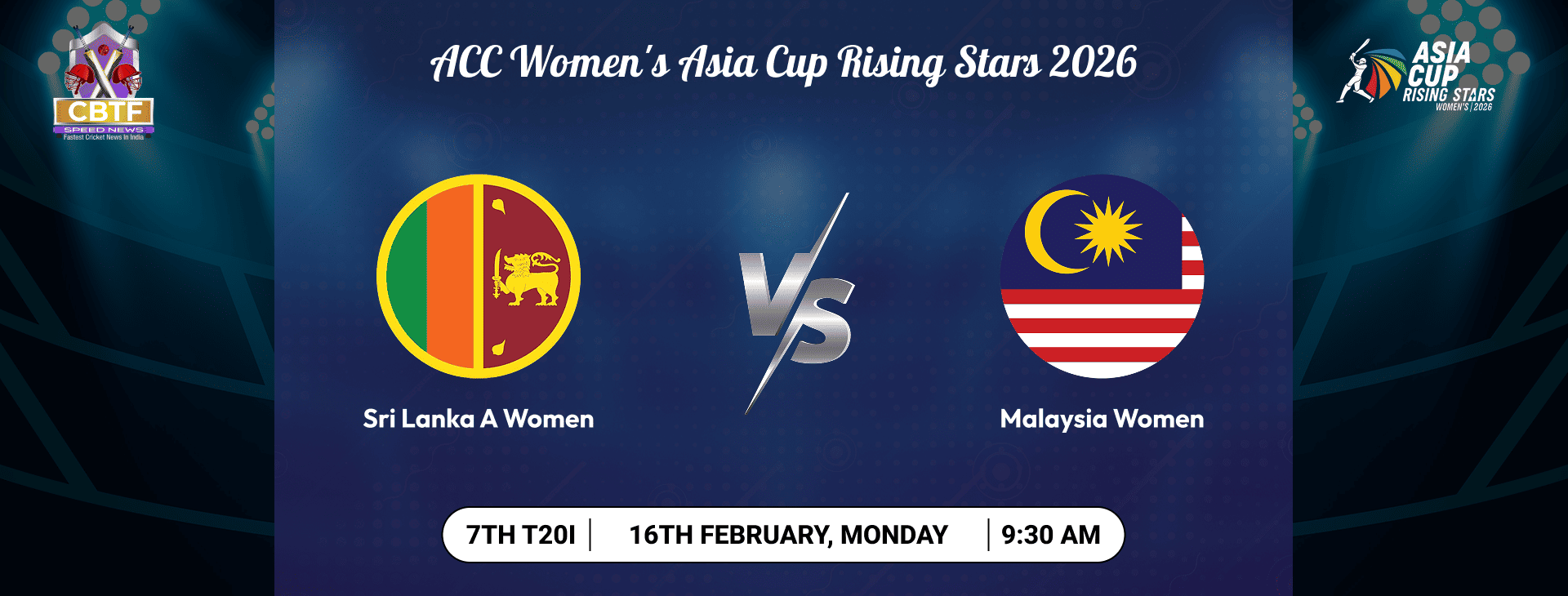 ACC Women's Asia Cup Rising Stars 2026, Sri Lanka A Women vs Malaysia Women, 7th Match, Group B, Sri Lanka A Women Won By 106 Runs